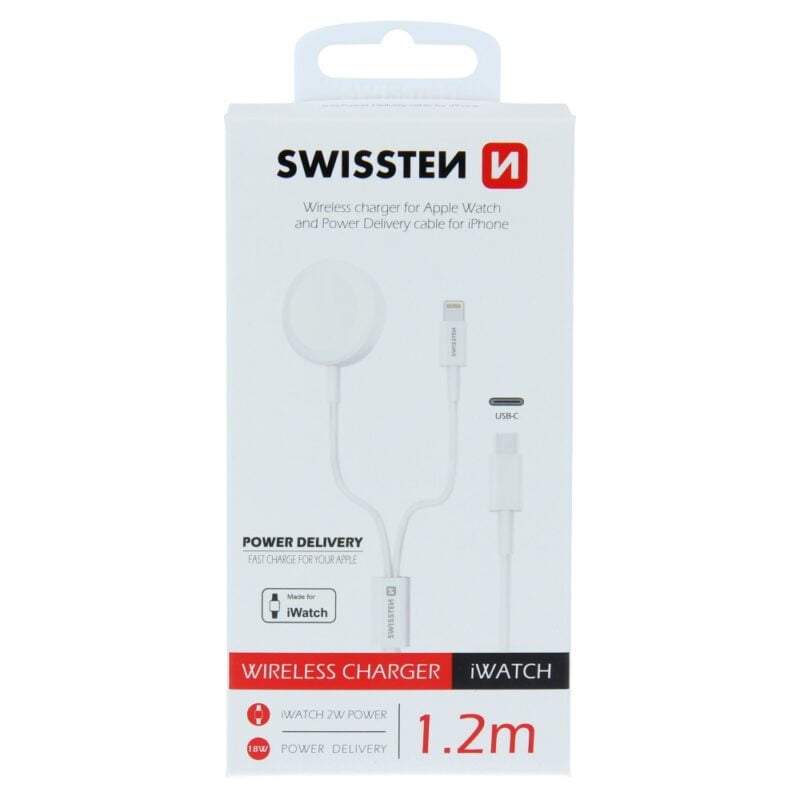 SWISSTEN WIRELESS CHARGER 2in1 iWATCH A LIGHTNING POWER DELIVERY